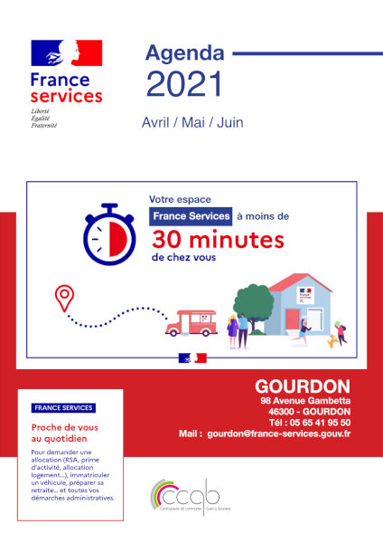 France services, Agenda 2021 Avril / Mai / Juin