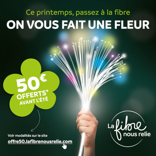 Ce printemps, passez à la fibre, on vous fait une fleur. 50 € offerts avant l’été