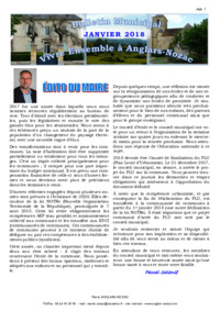 Miniature de la couverture du bulletin municipal de janvier 2018