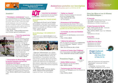 Flyer des animations