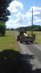 Photographie d’engins de chantier pendant les travaux.